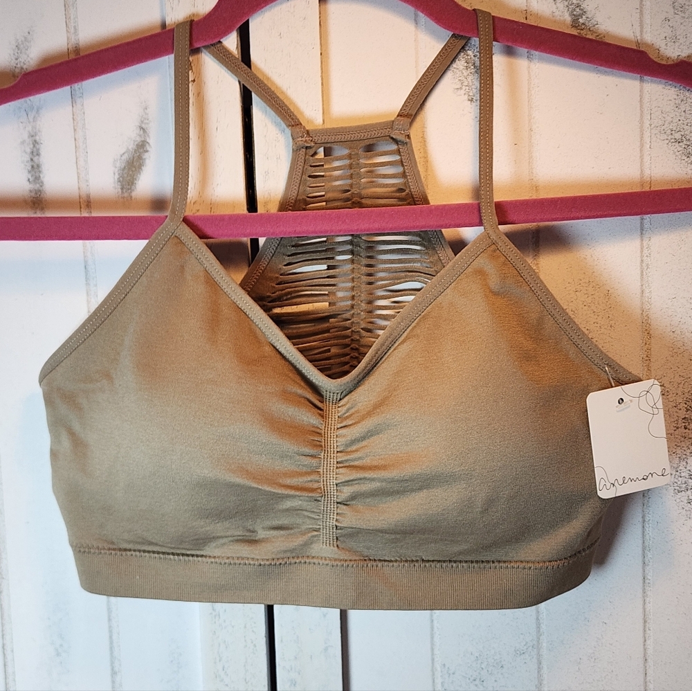 Anemone Taupe Strappy Bralette